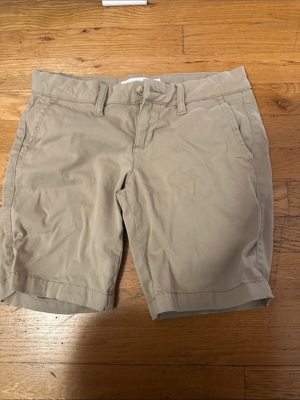 Aeropostale Women's Tan Chino Bermuda Shorts